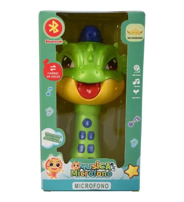 Micrófono Dinosaurio Bluetooth HUNFA HD-824 – 4 Voces