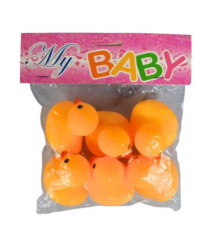 6 Patos de Hule "My BABY" 8777Y – Juguetes Flotantes para Ducha