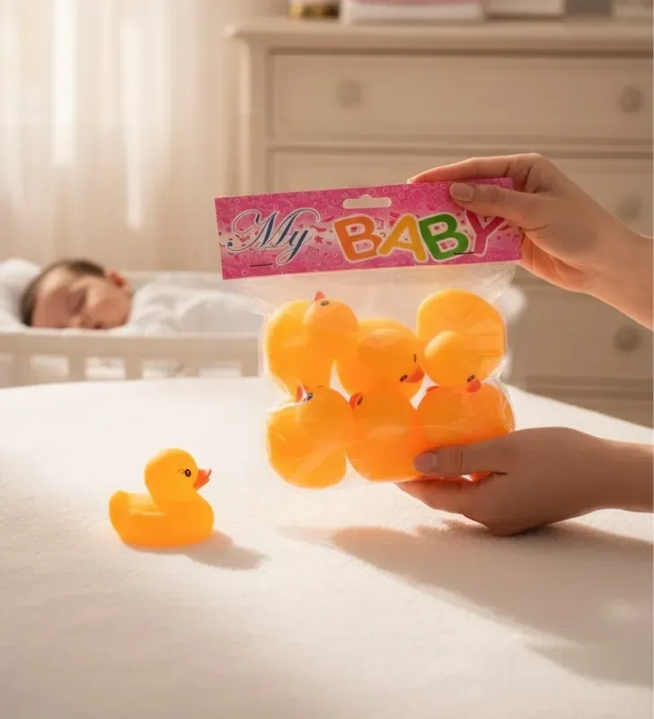 6 Patos de Hule "My BABY" 8777Y – Juguetes Flotantes para Ducha