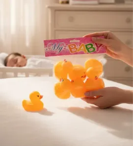 6 Patos de Hule "My BABY" 8777Y – Juguetes Flotantes para Ducha