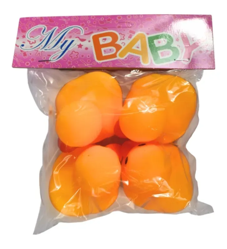 4 Patos de Hule "My BABY" 8779Y – Juguetes Flotantes para Ducha