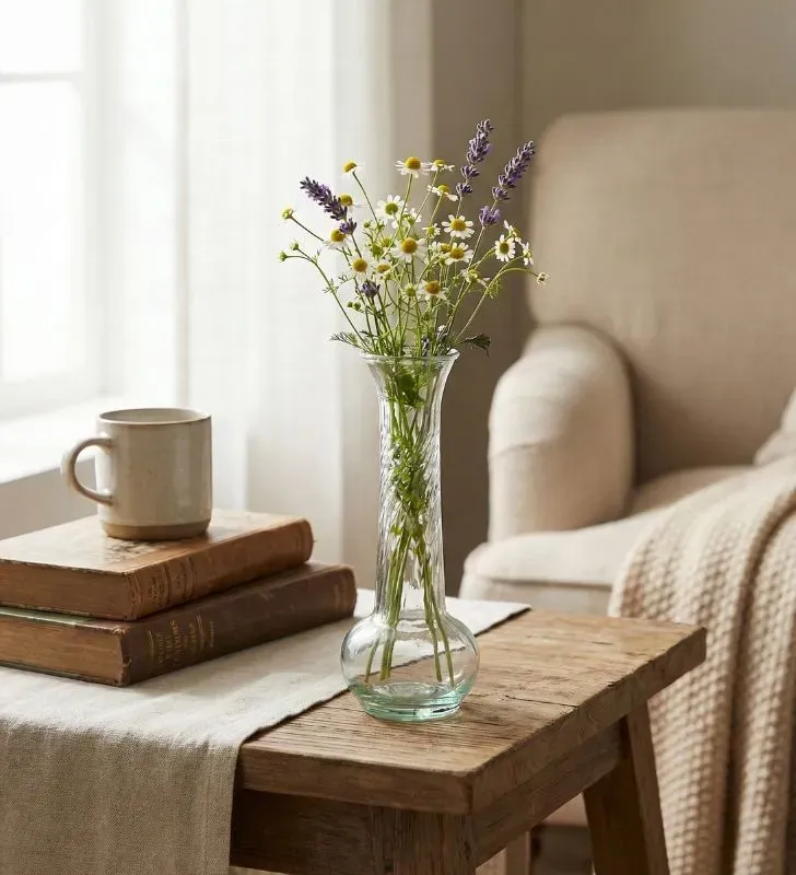 Florero Fancy Chico – Vidrio Transparente, Tamaño Compacto