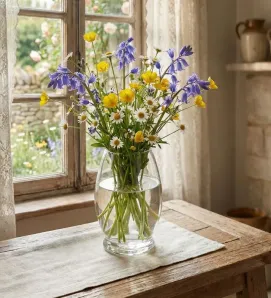 Florero Crisa 2815 (Modelo 271807) – Vidrio 7″ Elegante y Compacto