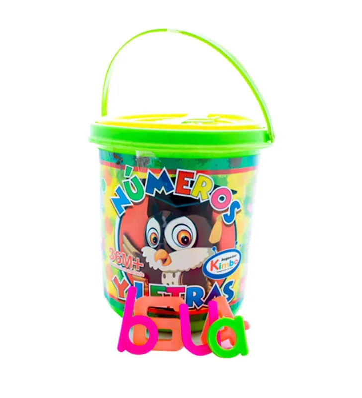 Cubeta Didáctica KIMBO MEX-30 – Números y Letras 72 Pzas