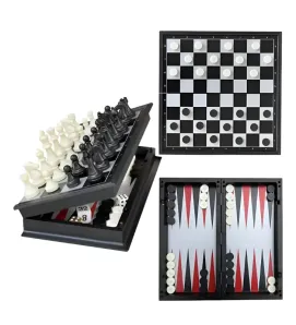 Juego Ajedrez 3 en 1 ZAZ 24679 – Backgammon y Damas