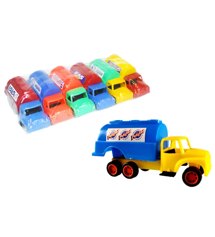 Paquete de 6 Camiones Pipa Dina Juguetes Nacionales - Set Multicolor