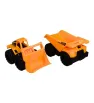 Set de 2 Camiones de Construcción 25187 - Volteo y Cargador Frontal Amarillos