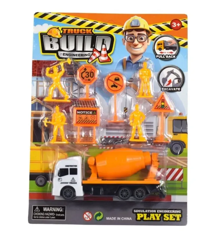 Set de Juego Construcción Truck Build 24670 - Camión con Retroceso y Figuras