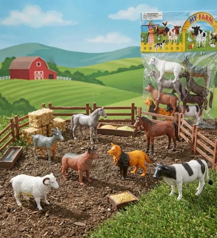 Set de Animales de Granja ZAZ 24236 – Figuras de Plástico