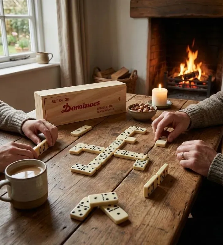 Juego de Dominó Doble Seis ZAZ - 28 Fichas en Caja de Madera