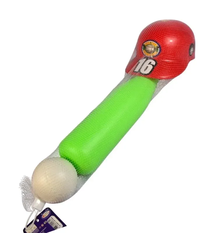 Set de Béisbol Infantil - Bate Mediano con Casco y Bola JUGUETES KIMBO