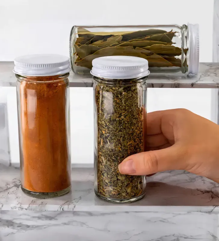 Tarro Cilíndrico 125 ml VITTORI 3409 - Frasco de Vidrio con Tapa Blanca