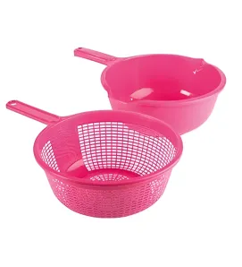 Juego Colador y Tazón de Plástico 19 cm - HOG013