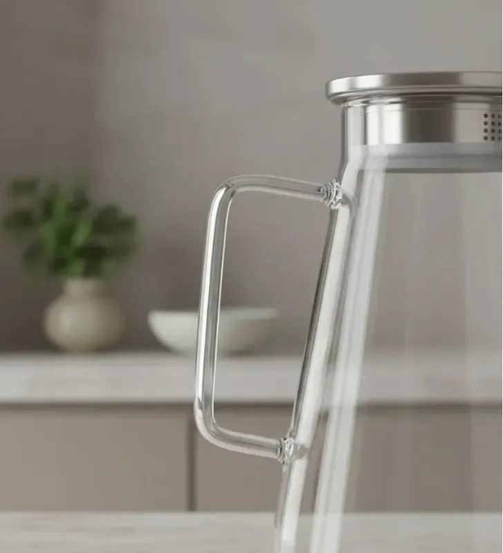 Jarra de Vidrio de 1.7 Litros AV-6108 - Jarra con Asa y Pico