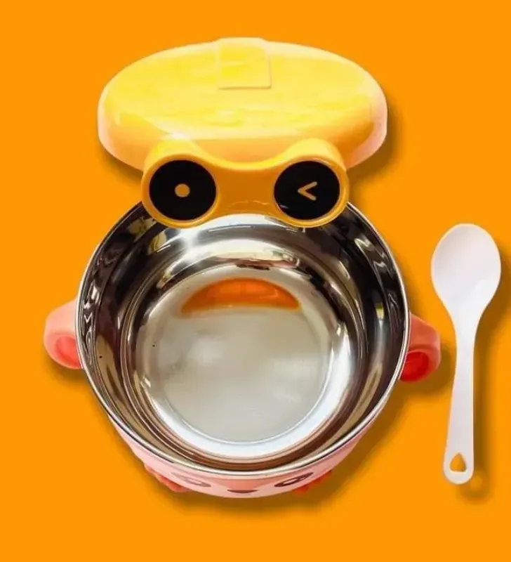 Fiambrera Infantil Plastihome AD-1960 – Tupper de Búho/Animal Naranja