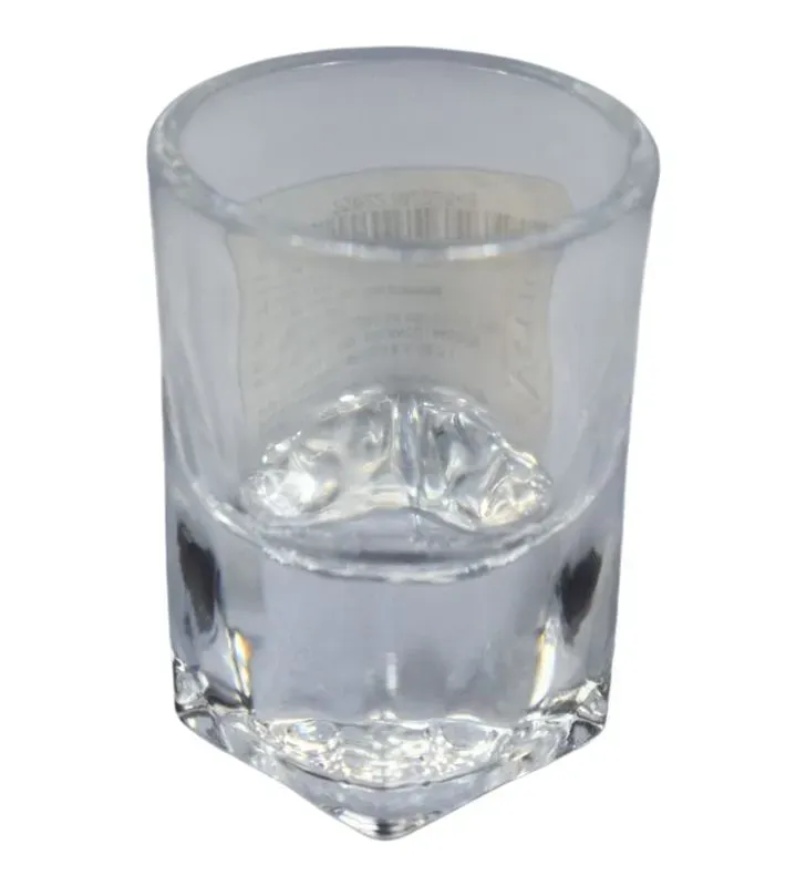 Mini Tequilero Cuadrado 1606 VITTORI - Caballito de Cristal con Base Cuadrada