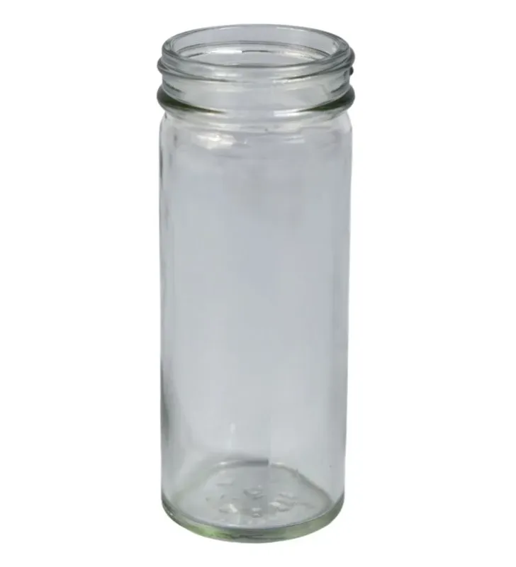 Tarro Cilíndrico 125 ml VITTORI 3409 - Frasco de Vidrio con Tapa Blanca