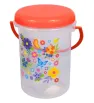 Cubeta Twister 1000ml de Plástico Decorado - Cubeta con Flores y Mariposas