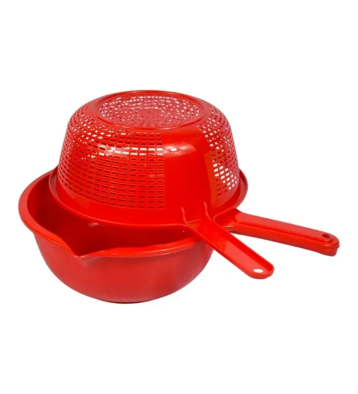 Juego Colador y Tazón de Plástico 19 cm - HOG013