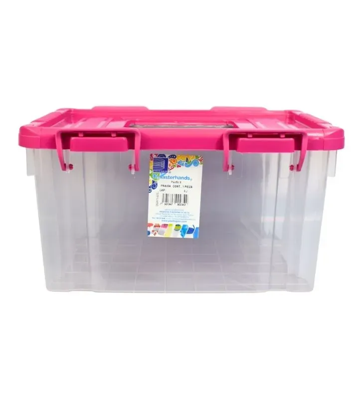 Contenedor Hermético PACIFIC 6 PLASTIAPAN PRA034 - Caja Transparente con Tapa diferentes colores