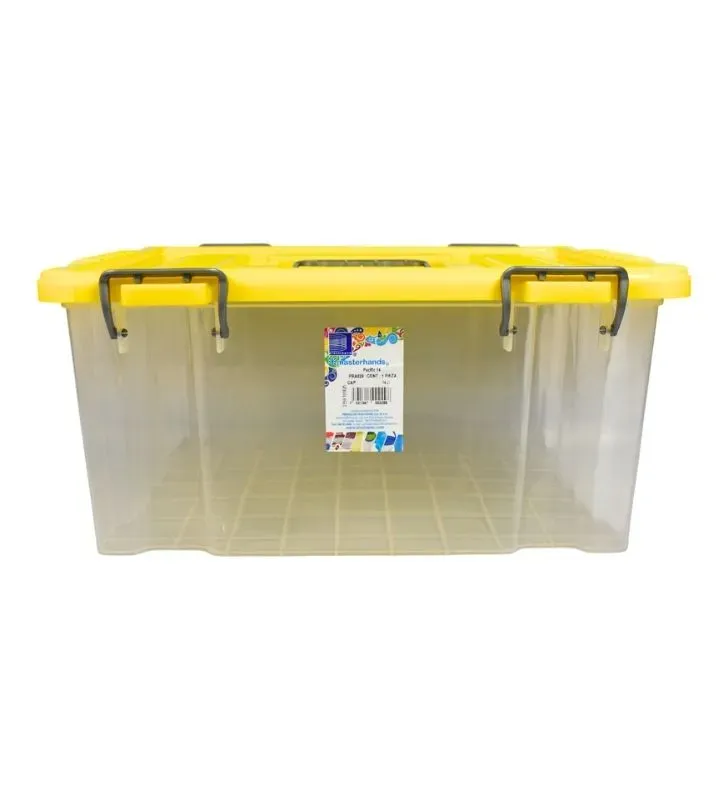Contenedor Hermético PACIFIC 14 PLASTIAPAN PRA029 - Caja Transparente con Tapa diferentes colores
