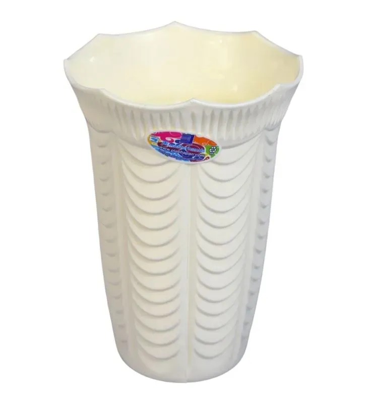 Florero DELUX OPACO PLASTIAPAN FIE040 - Jarrón de Plástico Texturizado Colores