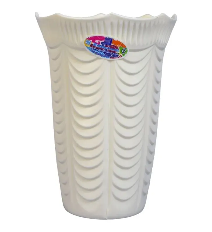 Florero DELUX OPACO PLASTIAPAN FIE040 - Jarrón de Plástico Texturizado Colores