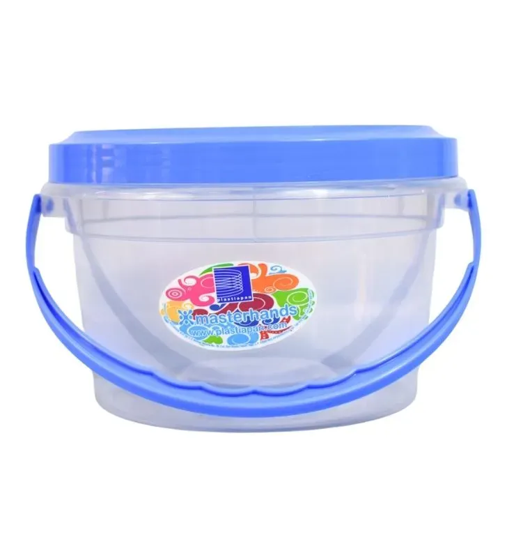 Contenedor Redondo MAXIMO 3 Litros PLASTIAPAN PRA043 - Cubeta Transparente con Asa