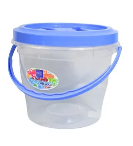 Contenedor Redondo MAXIMO 4 Litros PLASTIAPAN PRA044 - Cubeta Transparente Grande