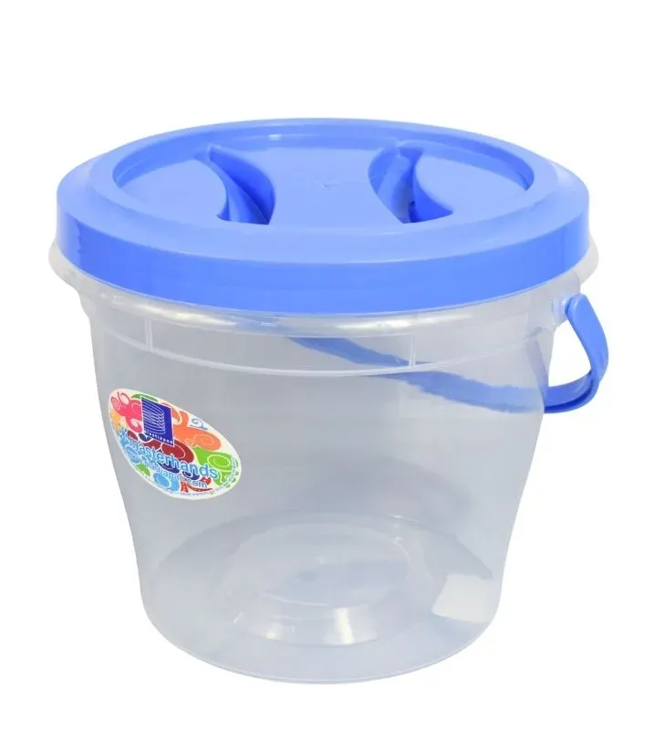 Contenedor Redondo MAXIMO 4 Litros PLASTIAPAN PRA044 - Cubeta Transparente Grande