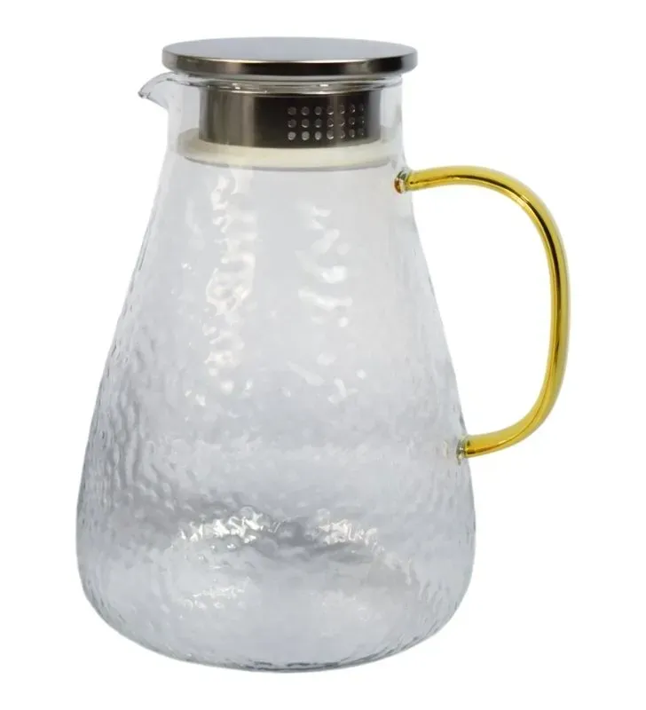 Jarra de Vidrio de 1.8 Litros AV-6107B - Jarra con Asa para Agua y Jugos
