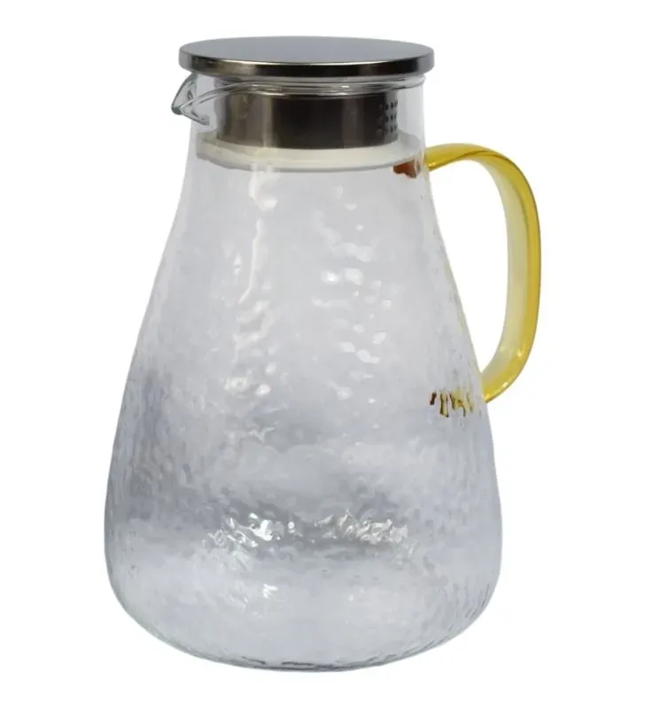 Jarra de Vidrio de 1.8 Litros AV-6107B - Jarra con Asa para Agua y Jugos