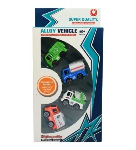 Set de 4 Vehículos de Simulación de Aleación – PLASTIHOME Super Quality 3+