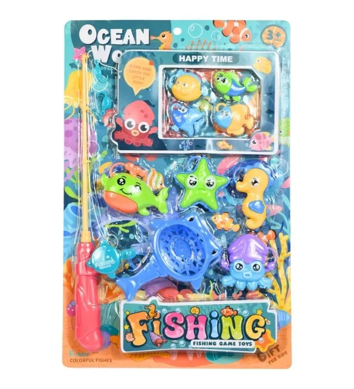 Juego de Pesca Infantil Plastihome CP-8626B – Ocean World Cesta Azul