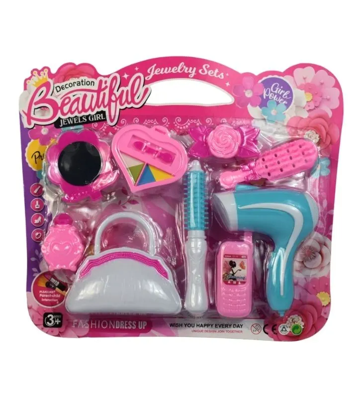 Juego de Belleza Niña Plastihome CP-7205 – Cartera, Secador y Accesorios