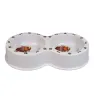 Comedero Doble de Melamina Plastihome AZ-9861 – Tazón para Perro