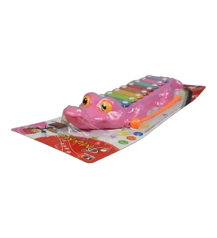 Piano de Juguete Plastihome CO-3413-3 – Diseño Cocodrilo Rosa