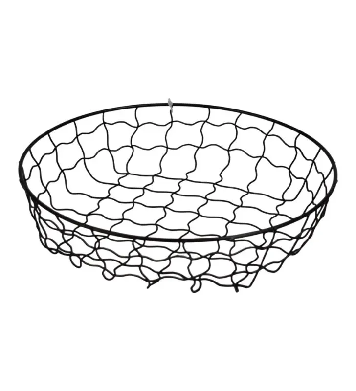 Cesta de Alambre Redonda Plastihome AS-9657-2 – Frutero Negro