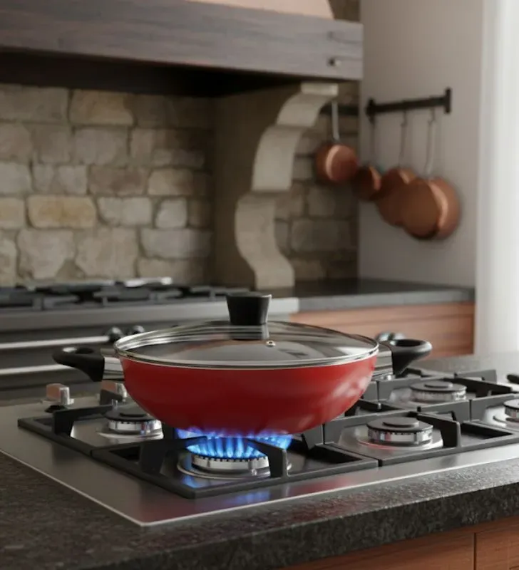 Cacerola color rojo Cuisine Spot AHU-CY2410 – 32 cm Antiadherente