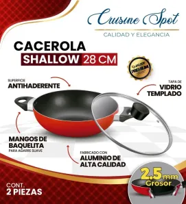 Cacerola Antiadherente Cuisine Spot AHU-CY2409 – 28 cm