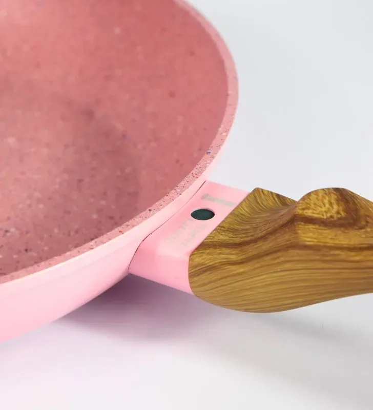 Sartén Rosa Cuisine Spot AHU-CY2421 – 28 cm Antiadherente y con indicador de calor