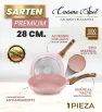 Sartén Rosa Cuisine Spot AHU-CY2421 – 28 cm Antiadherente y con indicador de calor
