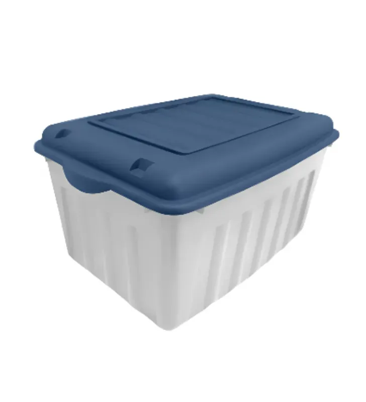 Caja Almacenamiento Plastic Trends Forza 53 L (14 GAL) – Tapa Morado, Verde, Azul