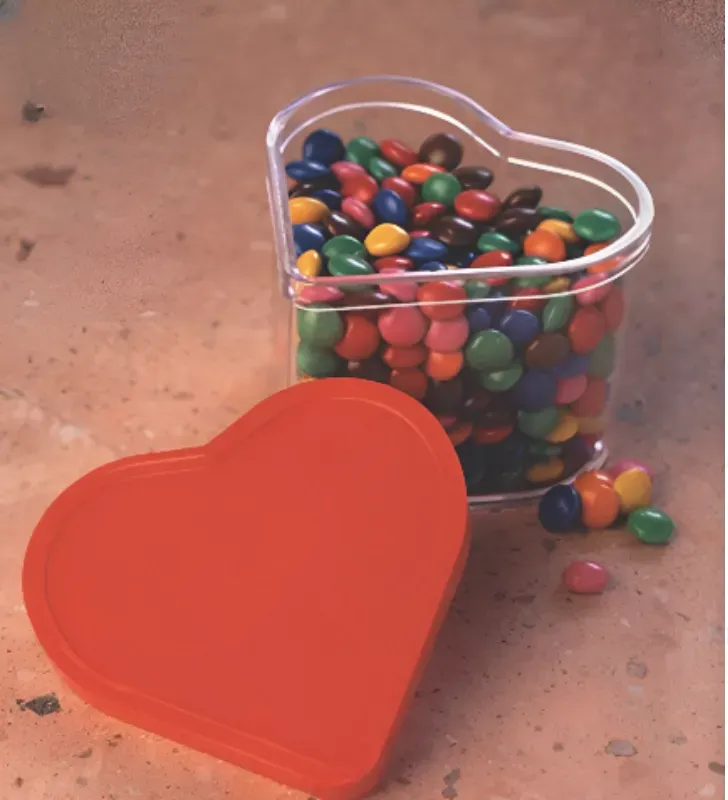 Cajita de Plástico Corazón Plastiapan FIE001 – Contenedor para Dulces