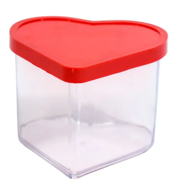 Cajita de Plástico Corazón Plastiapan FIE001 – Contenedor para Dulces
