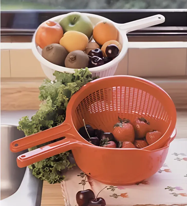 Colador Redondo Plastiapan HOG006 (21 cm) – Plástico Naranja, Rojo, Rosa, Azul