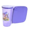 Kit Escolar Plastiapan PIC004 – Tupper y Vaso con Tapa (Rojo, Morado, Azul, Amarillo)