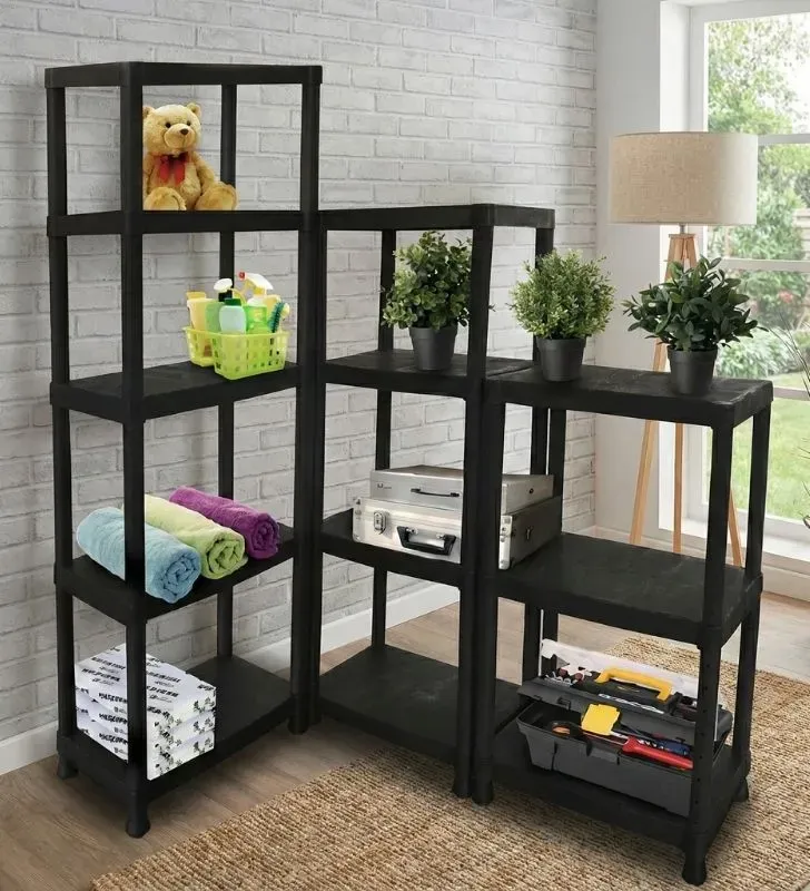 Estante Armable Alica A340-3N Negro 3 Niveles – Almacenamiento Compacto