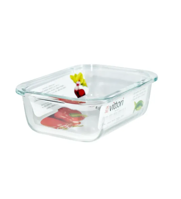 Hermético Rectangular Vittori 370 ml | Tapa Antiderrame