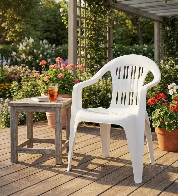 Silla de Plástico Alica Mérida PA035-B Blanca – Apilable